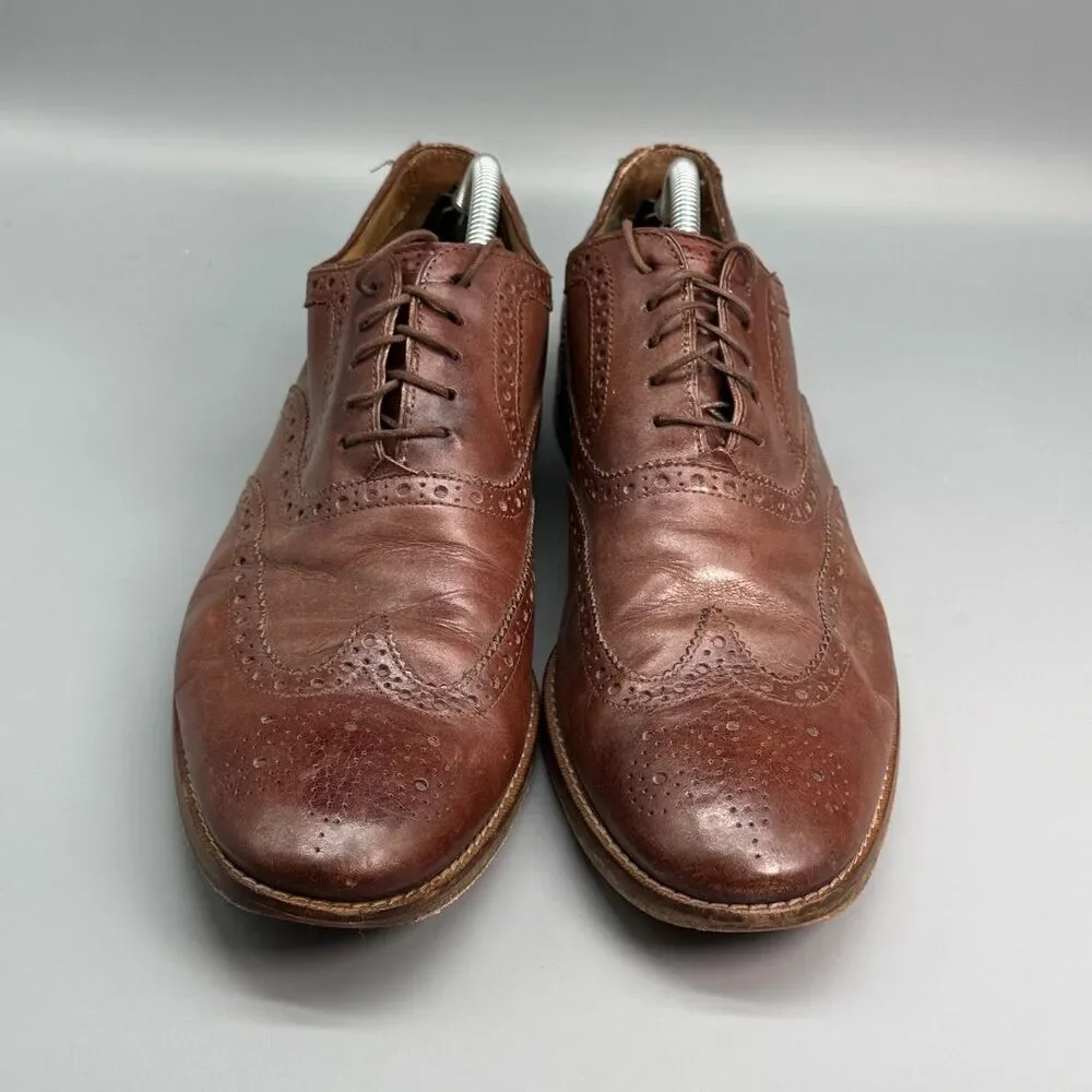 Cole Haan Grand OS Men's 11 Brown Leather Lace-Up Wingtip Oxfords Shoes